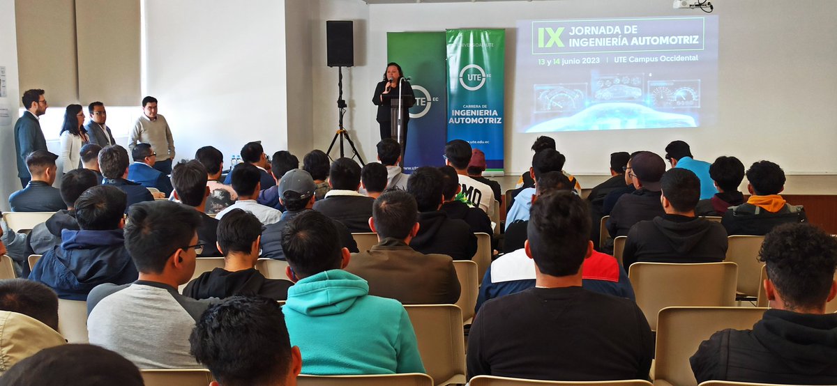 FciiUte's tweet photo. #FCIIUTE| ¡El día de hoy se inauguró la IX Jornada de Ingeniería Automotriz, es un evento gratuito que contará con una exhibición de vehículos con nuevas tecnologías de las marcas de MAVESA, JAC, MARESA y JL competición (vehículos de competencia)! 🚙🤓💚💙
#AutomotrizUTE https://t.co/zlPKD4ht0e