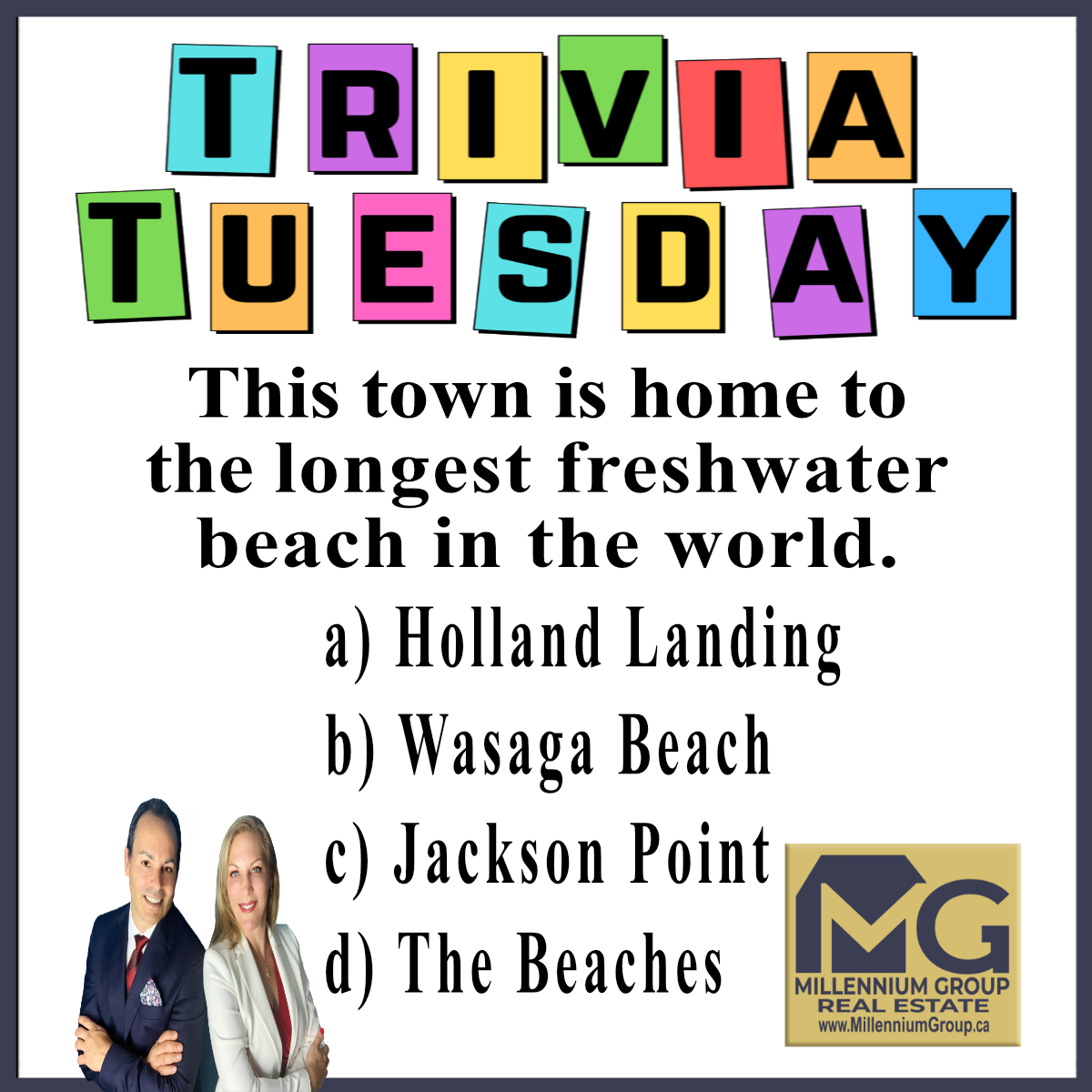 No longer a cottage town, this area is now inhabited year round and growing into a full fledged city 🏖

#NeighbourhoodTrivia #OntarioTrivia #TorontoTrivia #TriviaTuesday #TuesdayTrivia #WorldTrivia #CanadaTrivia #KendraCutroneBroker #TonyCutroneRealtor #MillenniumGroupRealtors