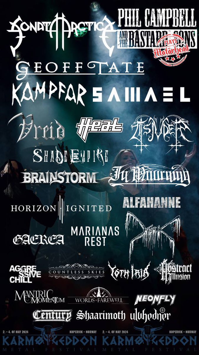 We are super excited to announce our first ever show in Norway next May at <a href="/KarmoyGeddon/">KarmøyGeddon</a> Metal Festival 2024! 🇳🇴🤘🏻

It will also be great to finally share the stage with label mates An Abstract Illusion <a href="/aai_swe/">An Abstract Illusion | THE SLEEPING CITY out now</a> 🙌🏻