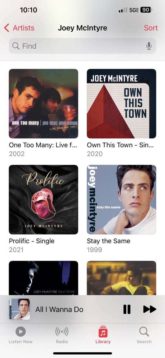 I think it’s a @joeymcintyre playlist kind of day.