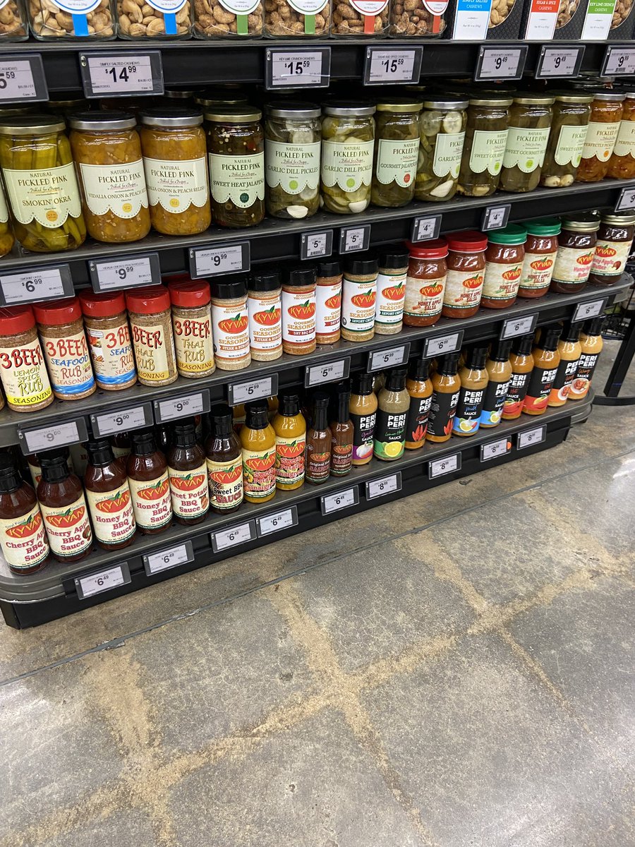 Have you seen these @GeorgiaGrown products on store shelves. We are trying to help you find all of us! Picture taken at Eden Fresh Market 12160 County Line Road, Fayetteville, GA and 3465 North Main Street College Park, GA @Pickled__Pink @GoodsonPecans @BTTB101