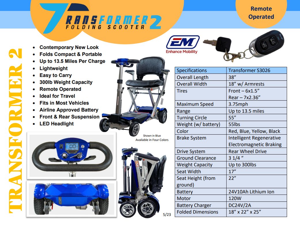 MobilityDustin's tweet image. New #Transformer 2 #autofolding #scooter! Call 866 935 1069 for pricing!