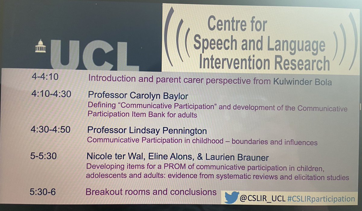 @CSLIR_UCL looking forward to some great talks this afternoon #CSLIRparticipation