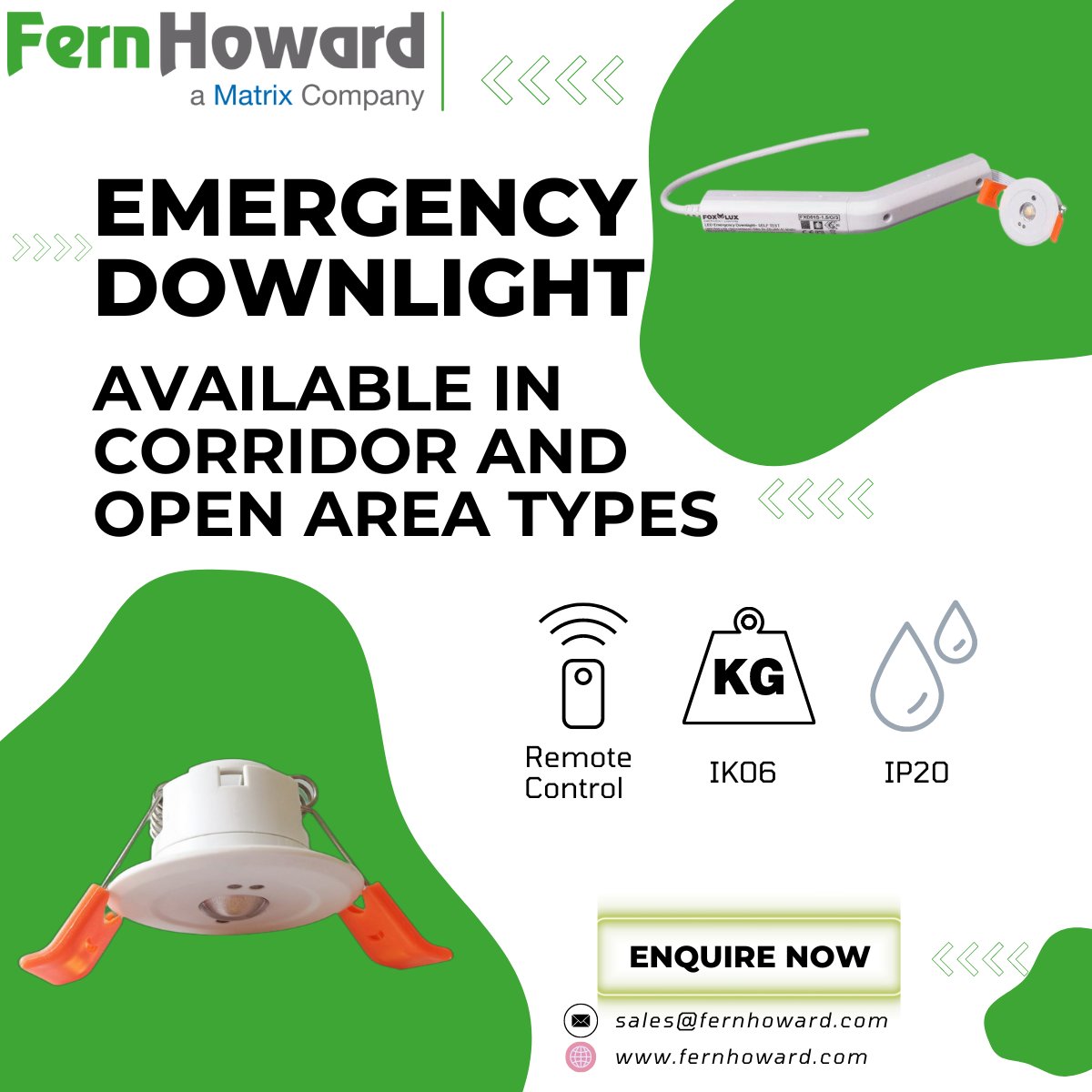 🔆 Experience Excellence with Our Emergency Downlight Product! 🔆

✔️ Open Area and Corridor type 
✔️ Auto/Manual test
✔️ Li-ion batteries with and microprocessor-controlled charging
✔️ Remote Control Capabilities: Self-tests, pre-commissioning, battery status, and duration tests