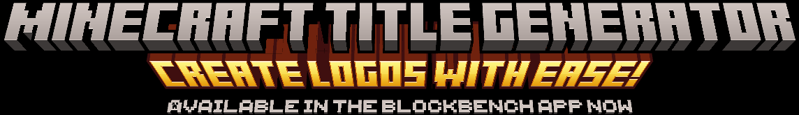 Minecraft-Style Logo 2 : r/Blockbench