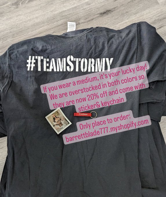 Making room for new merch and found some more sizes of the original #teamstormy shirts! 
https://t.co/UOE3Njy1ar