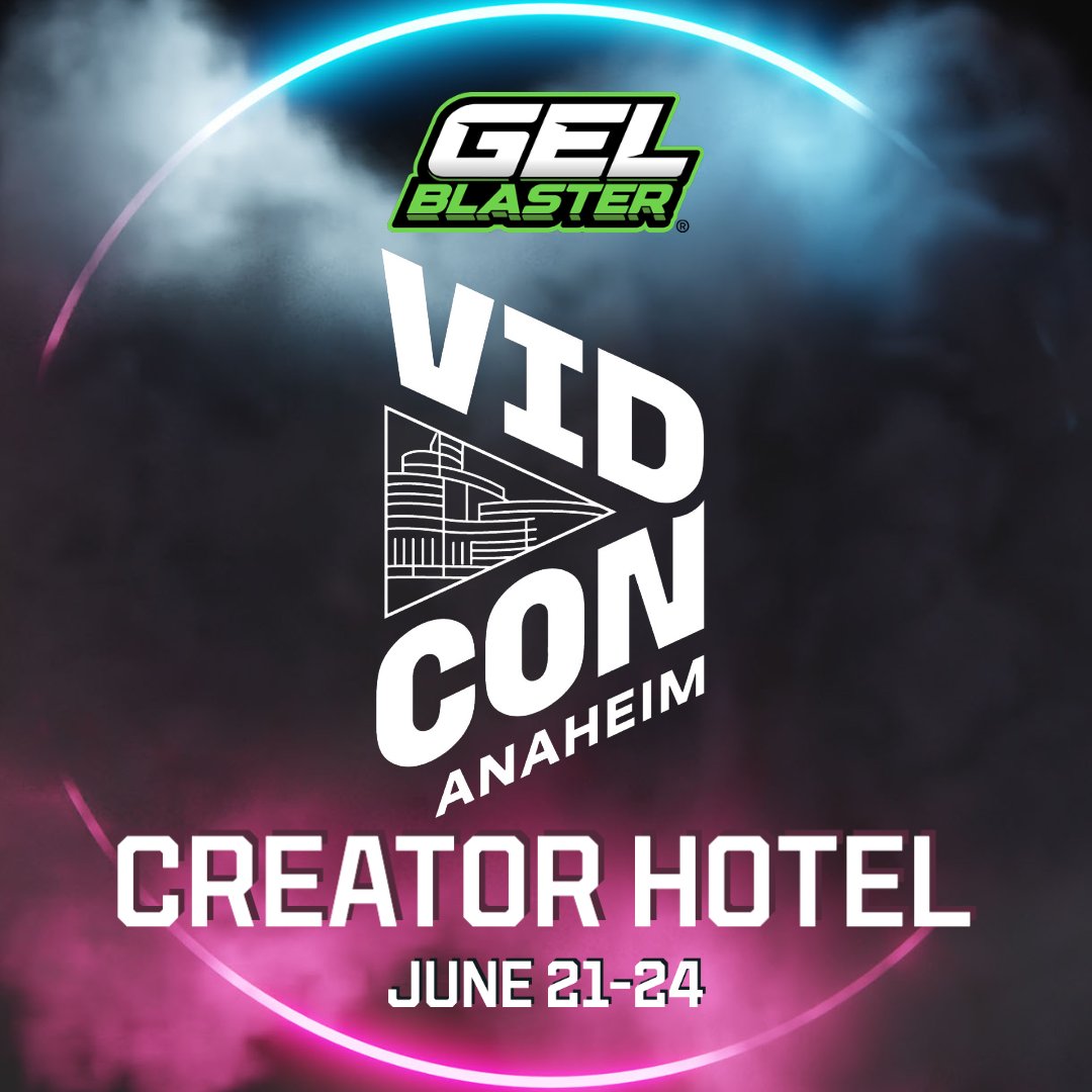 Gel blaster will be at Vidcon Creator Hotel June 21st-24th. Will we see you there? #gelblaster #gb #goplay