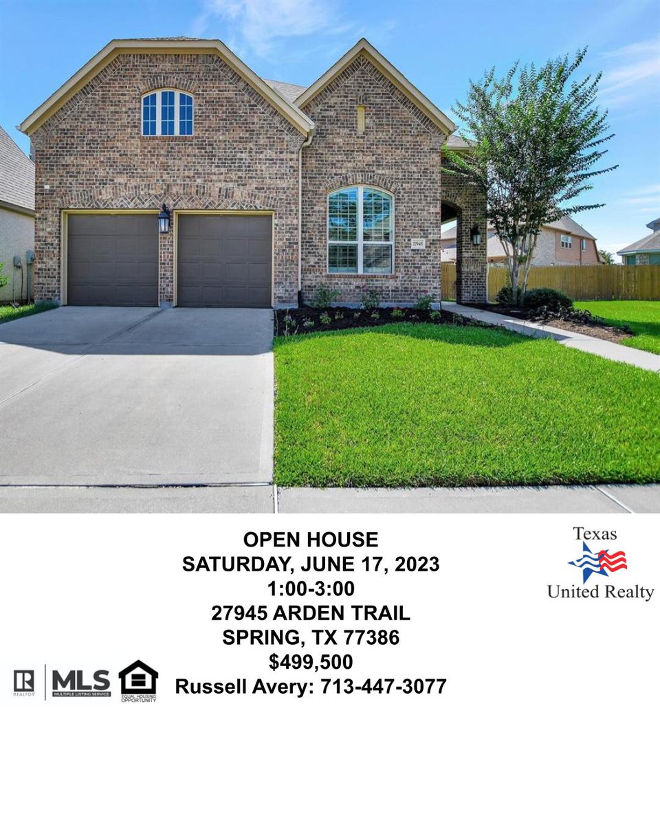 Come see this 4 bedroom/3.5 bathroom/3,309 square foot house from 1-3PM on Saturday, June 17, 2023. #openhouse #openhouse2023 #openhousesaturday #homeforsale #springhomeforsale #homeforsalespring #homeforsaletexas #texashomeforsale #realestate #springrealestate #homebuying