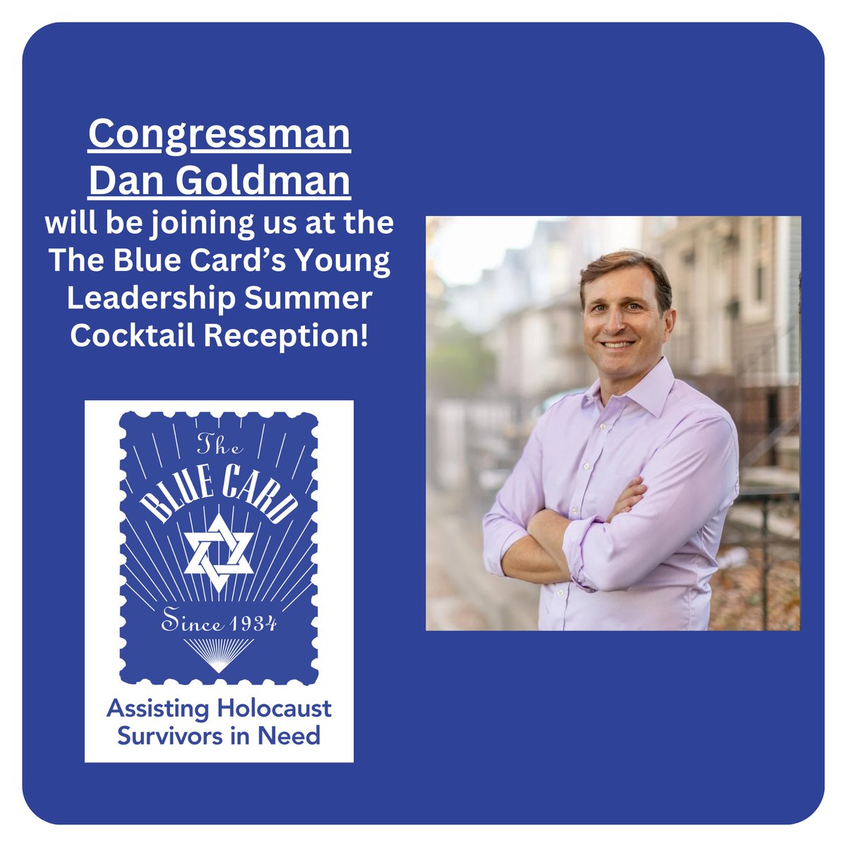 Thrilled to have <a href="/RepDanGoldman/">Rep. Dan Goldman</a> address the attendees of our Young Leadership Summer Cocktail Reception on June 29th!

Thank you for your continued support &amp; efforts Combating Antisemitism &amp; promoting #HolocaustEducation

RSVP: bit.ly/3oNMuF4

#CombateHate #NoRoomForHate