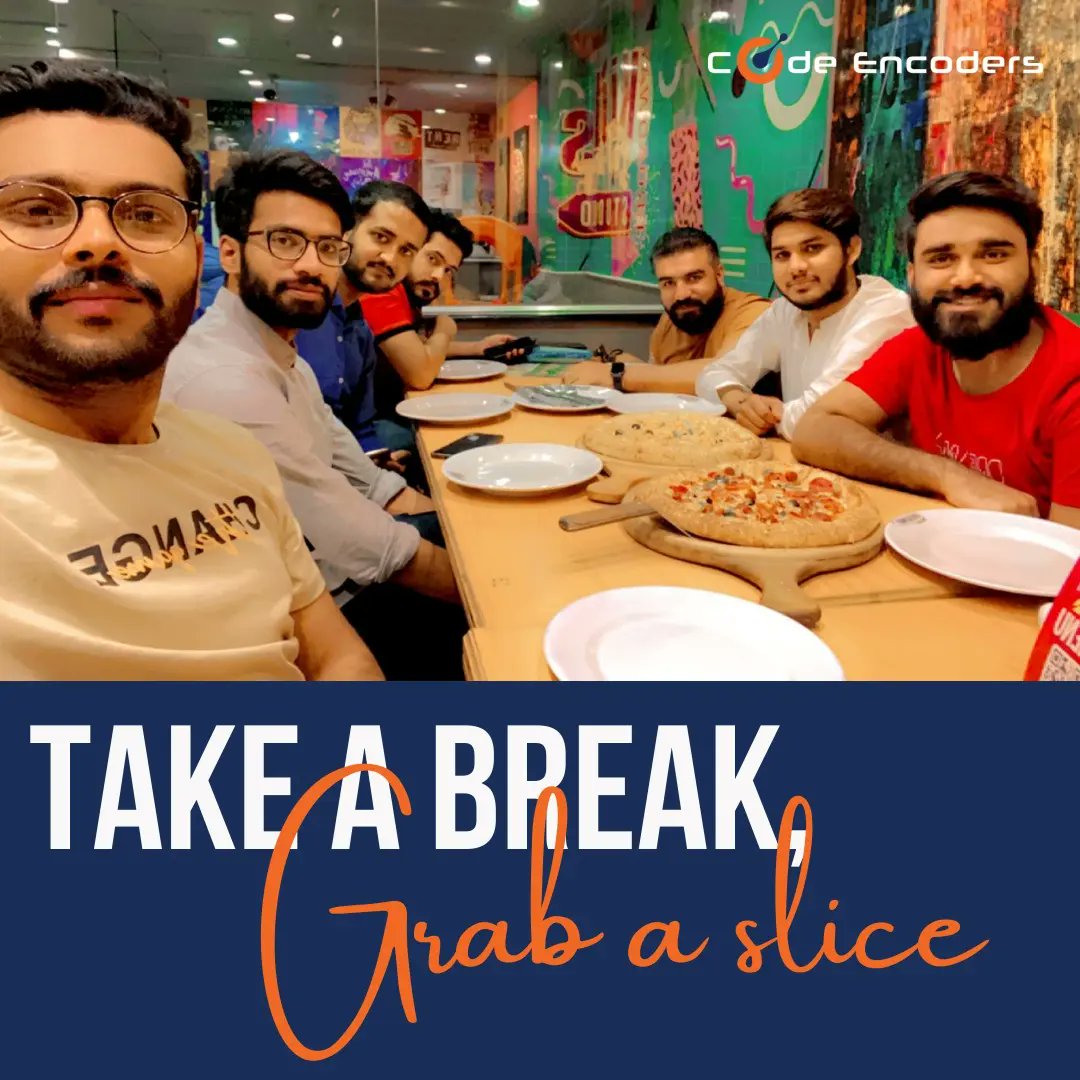 code_encoders's tweet image. Take a break & Grap a slice 🍕
At Code Encoders, we firmly believe in fostering a work environment where every employee feels like a part of our extended family.
#codeencoders #softwaredeveloper #employee #blockchaintechnology #blockchain #cryptocurrency #bestsoftwarecompany