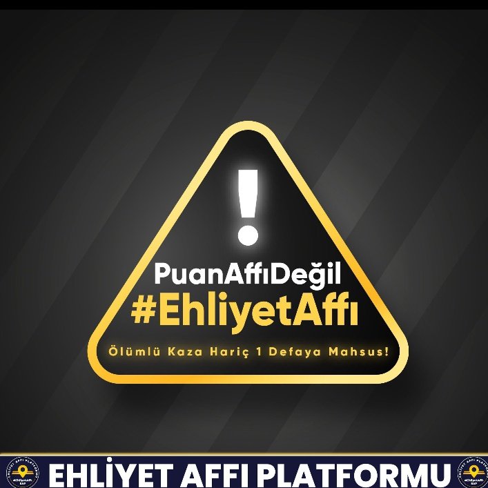 #EhliyetAffı <a href="/RTErdogan/">Recep Tayyip Erdoğan</a> <a href="/AliYerlikaya/">Ali Yerlikaya</a> <a href="/_cevdetyilmaz/">Cevdet Yılmaz</a> <a href="/yilmaztunc/">Yılmaz TUNÇ</a> <a href="/drfahrettinkoca/">Dr. Fahrettin Koca</a> 1.5 milyon aile reisi sudgesiz ehliyetaffı bekliyor mesleğimiz şoförlük borclarımızı ödemek ailemizi geçindirmek için biz parayı nereden bulucaz akıl verin psikolojik sıkıntıdayız yardım edin bize