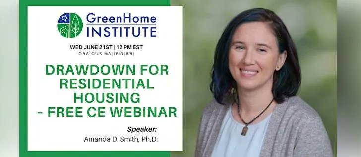 Free Webinar: Drawdown for #Residential #Housing, June 21, 11:30 am: buff.ly/3MVIwSL @GreenHomeInst @ProjectDrawdown #homes #greenbuilding #building #construction #renovations #retrofits #decarbonization #electrification #energyefficiency #climatechange #sustainability