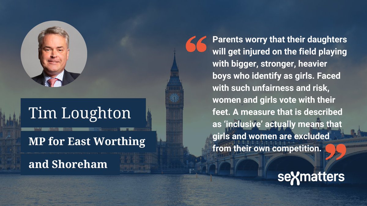 Tim Loughton (East Worthing and Shoreham) (Conservative), like Antoniazzi, emphasised that parliament was the place for issues of sex and gender to be resolved and highlighted that the debate was about about clarification, not change. His focus was on sport: since the London…
