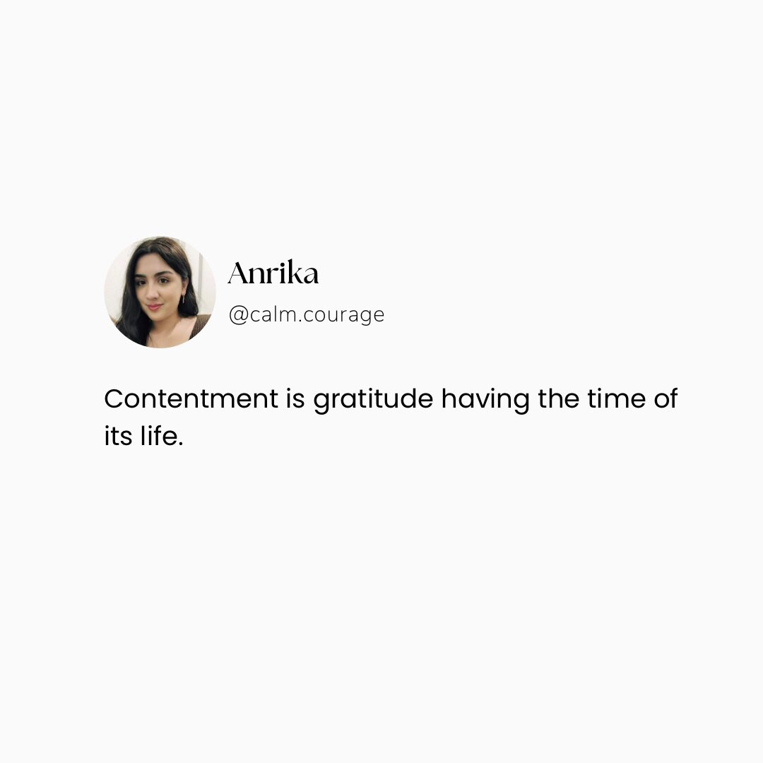 calm_courage's tweet photo. Ramp up gratitude to welcome more contentment in your life 💫 

#quote #thoughts #gratitude #grateful #gratefulheart #thankful #thankfulness #peaceofmind #peaceofmind #life #lifequotes #wellness #mentalwellness #positivity #wordsofwisdom https://t.co/fqNH4OyOJc