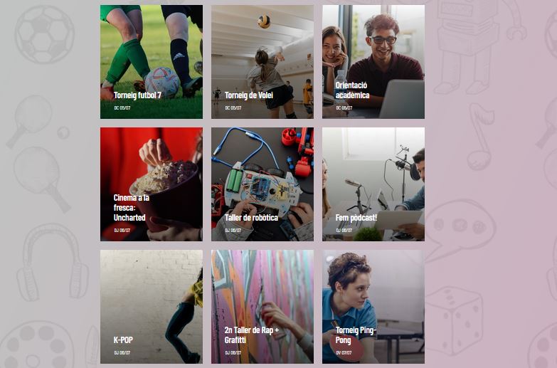 Aquest any es torna a repetir el programa F’estiu Jove.
Activitats de tarda, gratuïtes per adolescents i joves de la ciutat,  de 12 a 18 anys, entre el 26 de juny i el 21 de juliol. Més informació a viladecansjove.cat/festiujove/