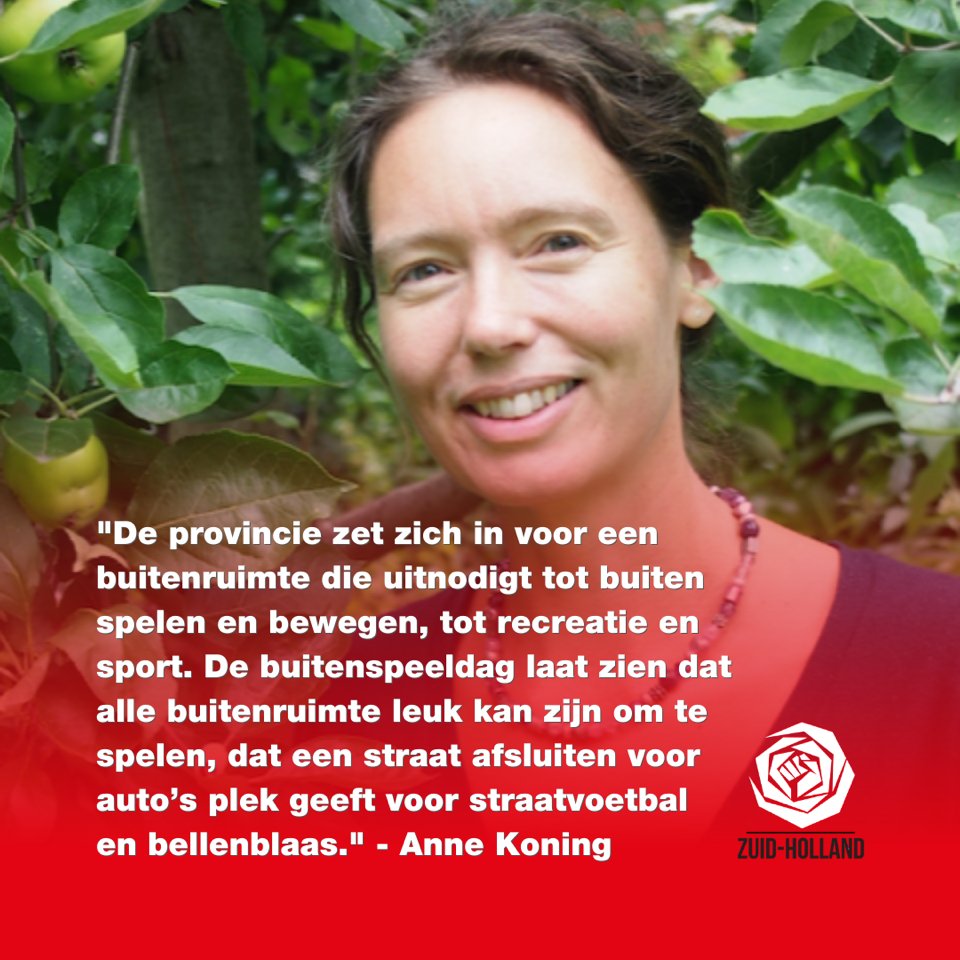 Vandaag is het Nationale Buitenspeeldag! GroenLinks en de PvdA Zuid-Holland zetten in op groene, veilige en gezonde buitenruimtes. Natuurlijk ook voor de jongste inwoners van Zuid-Holland! Rennen, klimmen, fietsen, varen, verstoppertje spelen of hutten bouwen? Kom naar buiten!
