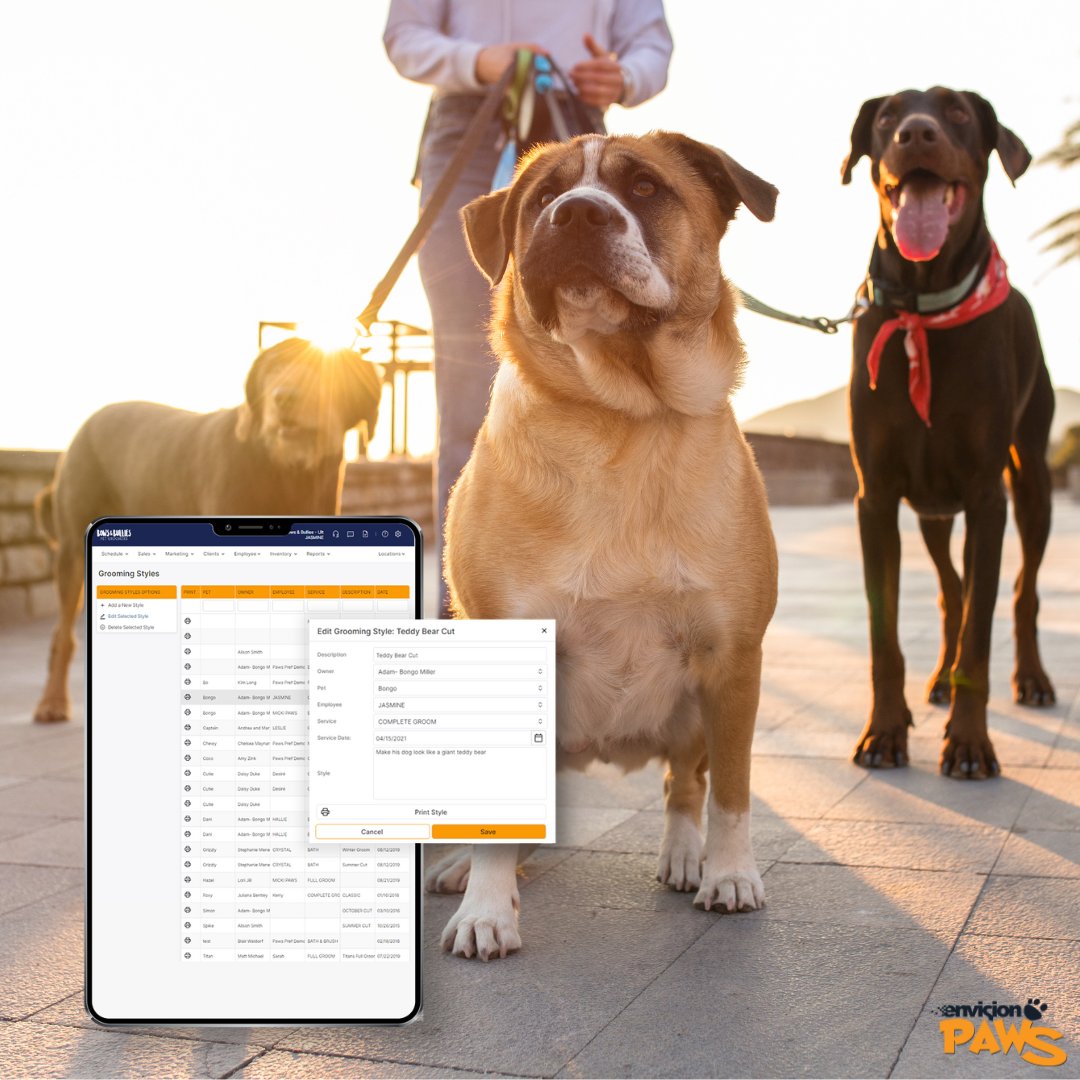 EnvisionPaws's tweet image. Style it up, label it with love! 💇‍♀️✨ Bring out your inner designer with the art of personalized pet pampering. You can categorize and customize grooming styles for all trendy trims, directly in your pet grooming software.🐾#PetGroomingSoftware #GroomingStyles #PamperYourPets
