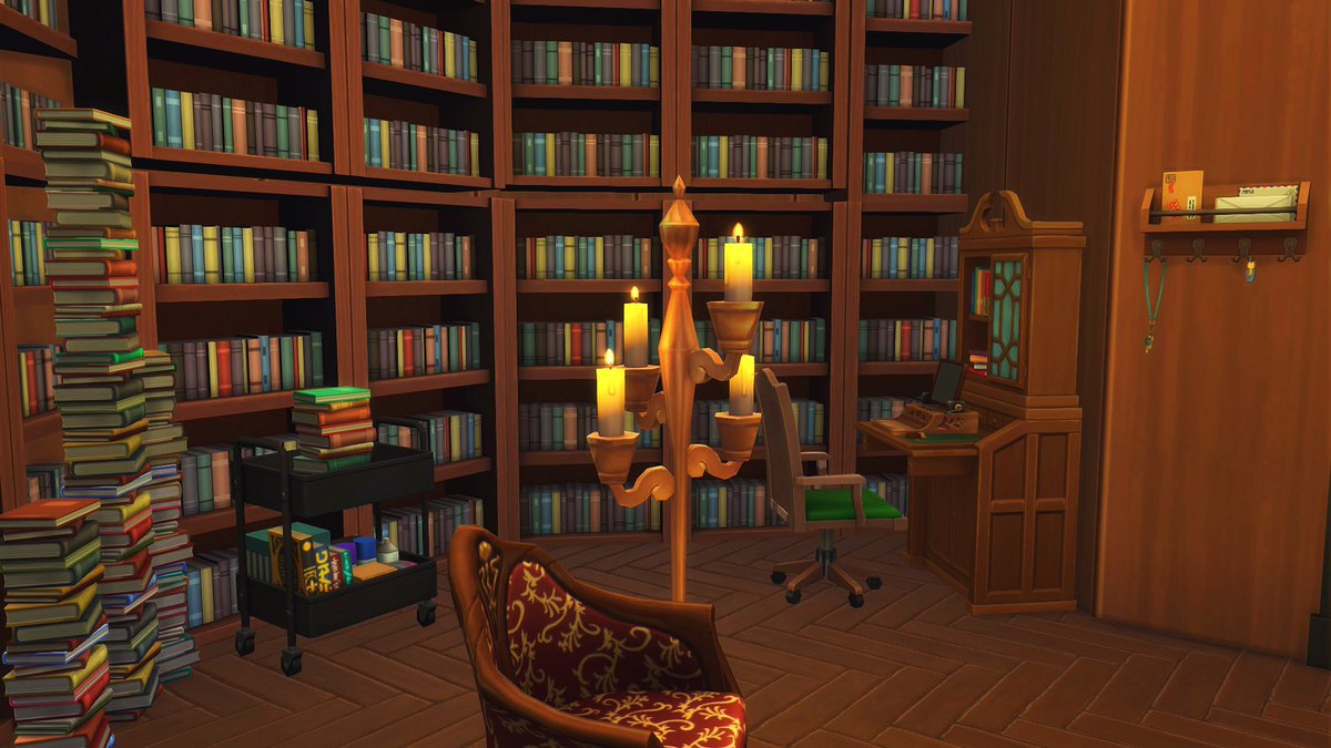 ✨Books, glorious books!✨
Made using the #BookNookKit and a few other packs 📚✨

#TheSims #TheSims4 #ShowUsYourBuilds #PS5
