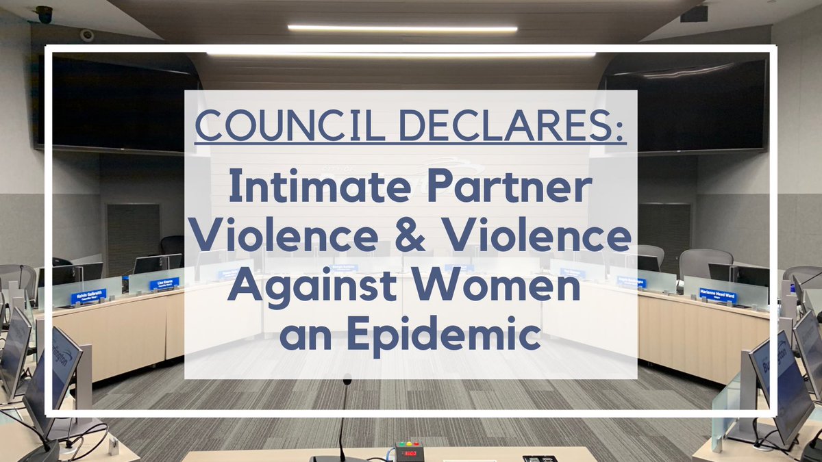 Today, Burlington City Council unanimously passed a resolution declaring Intimate Partner Violence and Violence Against Woman an epidemic.

We heard astonishing and horrifying statistics from Halton Regional Police Service and Halton Women's Place, and from members of our…