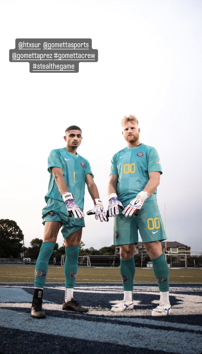#GomettaCrew killing it down in Houston! Well done gentlemen! Can’t wait to get my <a href="/HTxSur/">AC HOUSTON SUR</a> keeper jersey! 

#ACHoustonSur #Liberty #GoalieGloves #Goalkeeper <a href="/GomettaGk/">Gometta Sports</a> #HTxSur <a href="/USLChampionship/">USL Championship</a> #USL2