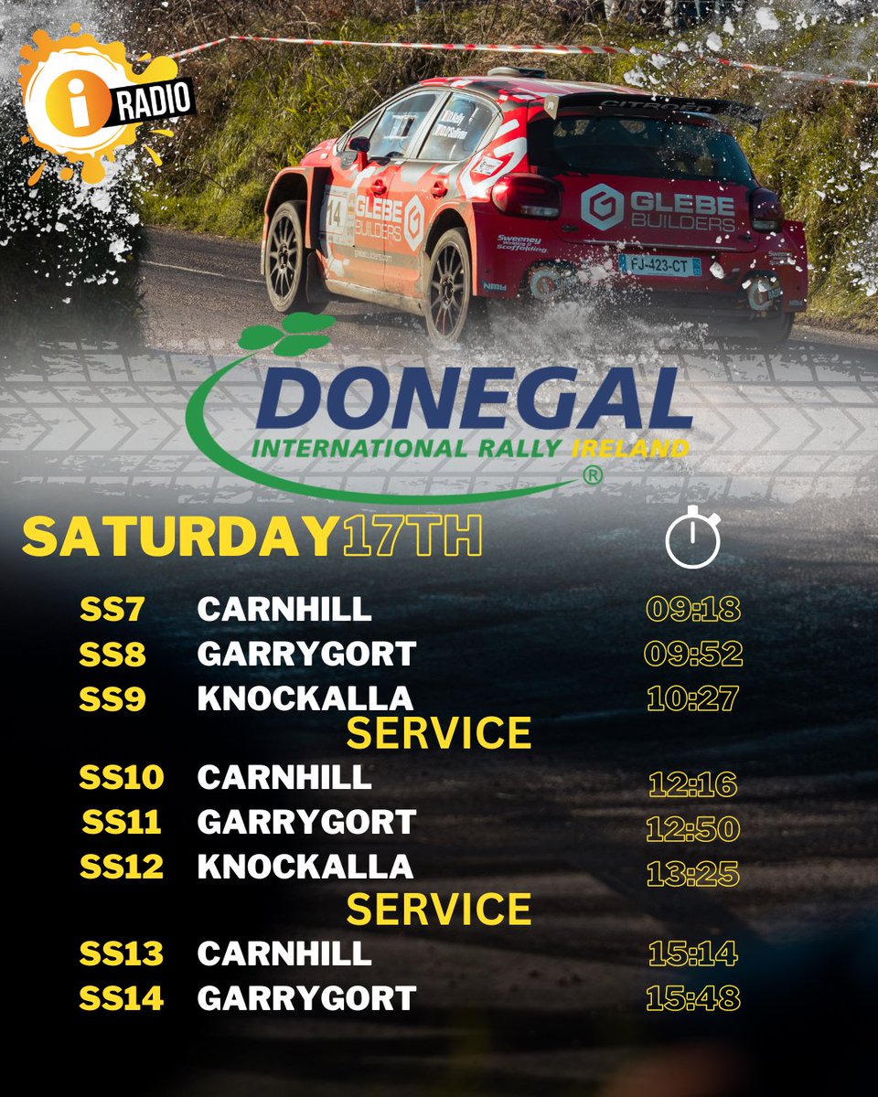 DAY ✌️

Looking forward to two runs up the Knockalla bends 😍

#DonegalRally <a href="/ThisisiRadio/">iRadio</a>