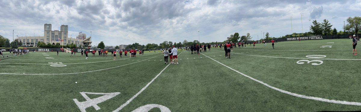 IU Football Camp complete. Two great teams to compete against - @DogPackFB & @WARRENCENTRALFB . Thanks for the hospitality @IndianaFootball @CoachWrightIU ! ##AGNB