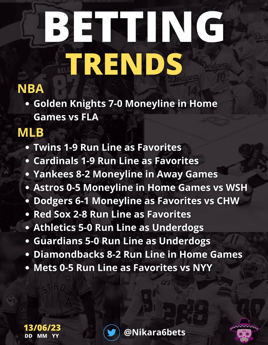 📊 BETTING TRENDS TODAY 📊

🔸 NHL & MLB Betting Trends
💊 Like if you follow a trend ‼️

#MLB #MLBPicks #nhlplayoffs