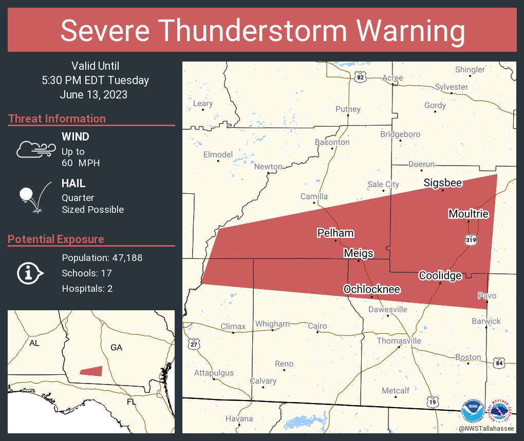 NWS Severe Tstorm on Twitter "Severe Thunderstorm Warning including