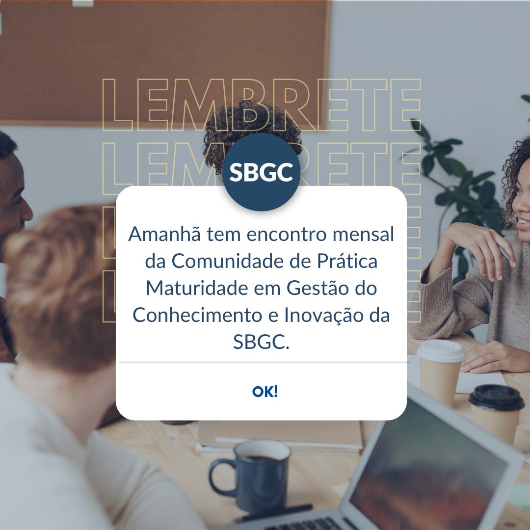 Um espaço colaborativo de aprendizagem informal, trocas de práticas e criação novos conhecimento em GC, onde o conhecimento flui livremente, podemos expor nossos problemas e contar com ajuda do coletivo. Nossa Crença: A CdP é mais inteligente que a pessoa mais inteligente da CdP.