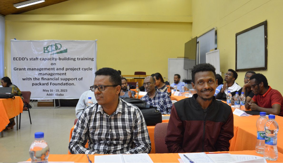 ECDDEthiopia's tweet photo. ECDD-Disability Inclusion Sexual Reproductive Health Rights Project held ‘Project Cycle &Grant Management Training’ for 34 trainees from May 16-19,2023 at Ethiopian Red Cross Society Training Institute in Addis Ababa.The project has been funded by David &Lucile #PackardFoundation https://t.co/FXZRtXE9Gx
