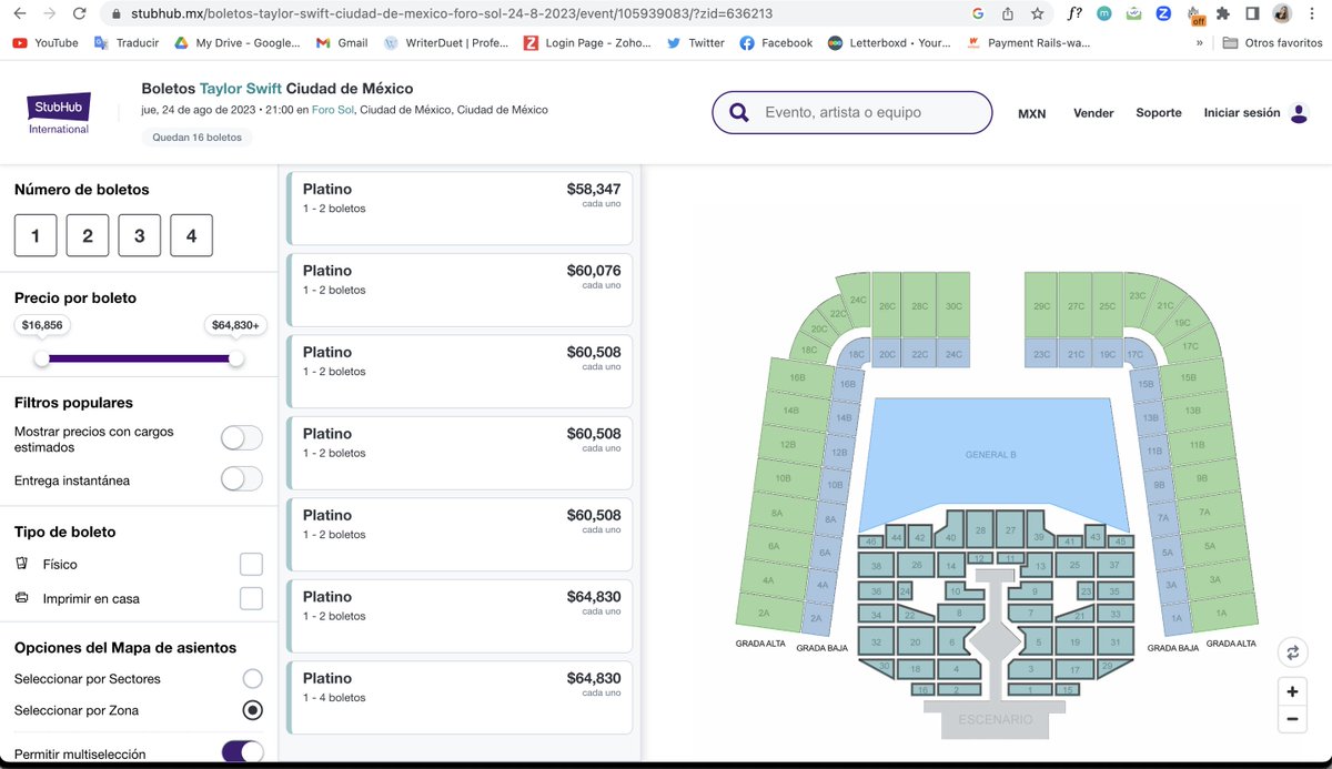 annacgrajales's tweet photo. @Ticketmaster 60 mil pesos por un boleto que costaba entre 12 y 20. mil pesos. A TM le conviene, pues cobran doble cargo... pero, ¿y al fan? 

Ya regulen a este monstruo, @Profeco @GobCDMX @taylorswift13 @taylornation13 https://t.co/pmAC3ocXaQ