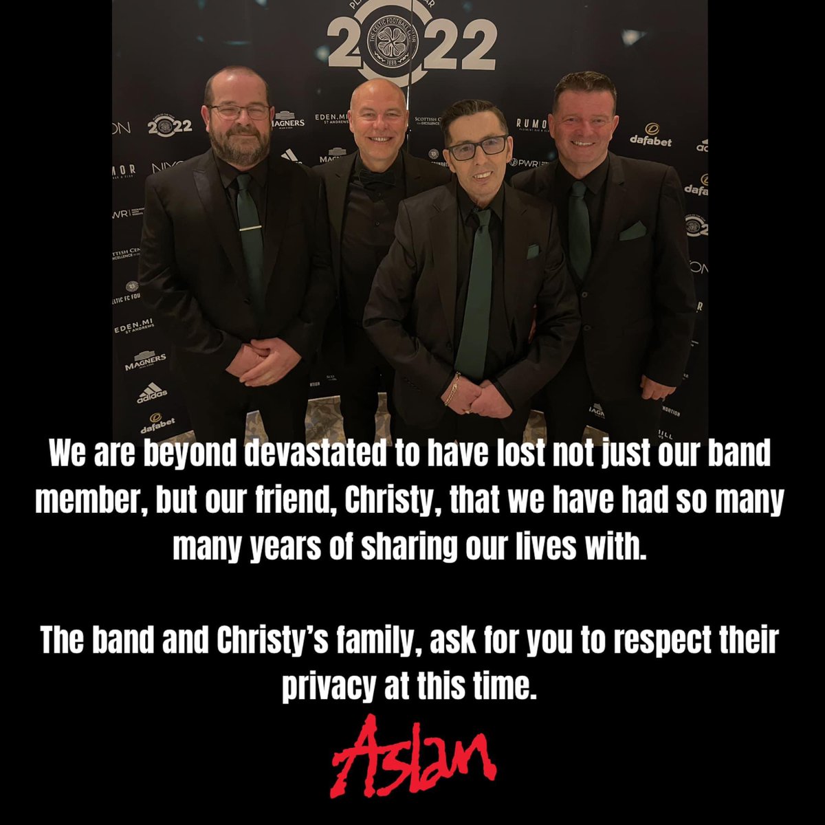 A crazy world indeed, RIP Christy.