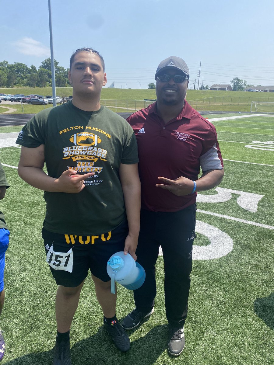 Had a great camp today <a href="/KYSUFB/">Kentucky State University Football</a> !!! Thank you for the invite. And thank you all for the coaching tips. <a href="/F_Huggins80/">Felton Huggins Jr.</a> <a href="/CoachCostner/">Jerome D. Costner</a> <a href="/CoachJCody/">John Cody</a> <a href="/jeffowens95/">Jeff Owens</a> 

<a href="/WoodfordFBall/">Woodford County Football</a>  #youchoose