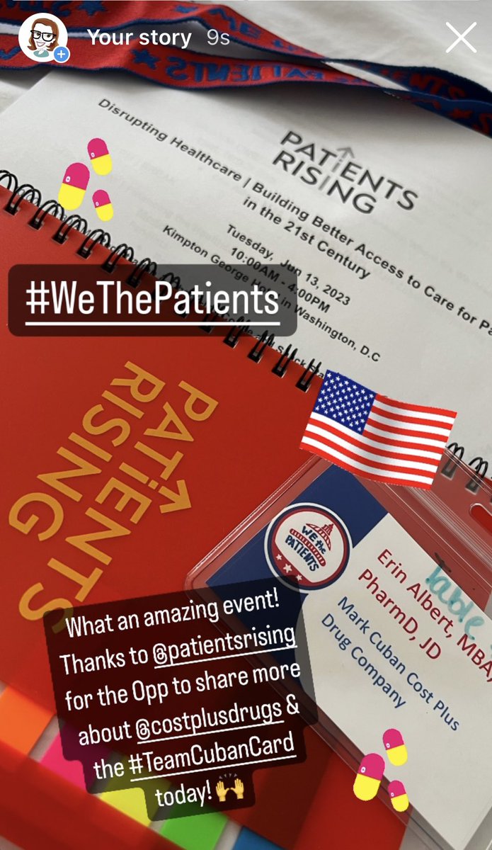 Thank you to @patientsrising for an incredible event this week on patient advocacy in #healthcare, and showing all of us what good looks like for #healthcarebenefits! Appreciate the Opp to share more on @costplusdrugs & #TeamCubanCard too! 🙌