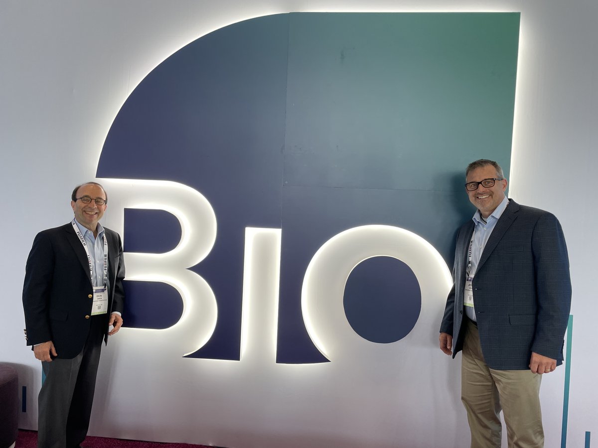 Our CEO @dicksimon and CSO Jeffrey Brown had a wonderful time at @IAmBiotech's 2023 conference in Boston, meeting with future partners and kindred spirits in innovation. #biotech #innovation #BIO2023