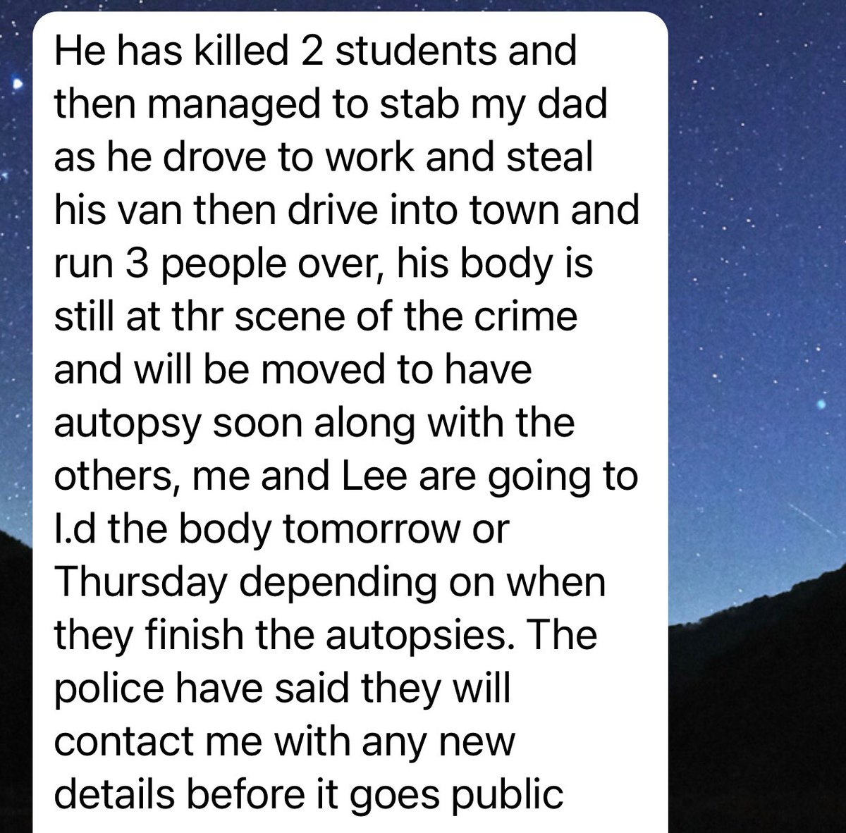 PhilCoates9's tweet photo. @teresadg0 @kwilliam111 I'm feckin angry as hell, the 1st victim who was stabbed to death and had his van stolen was my brother and my nephews dad, I'm not going to let them erase my brothers memory like that feckin immigrant was allowed to erase my brothers life. https://t.co/QxQunUniAV