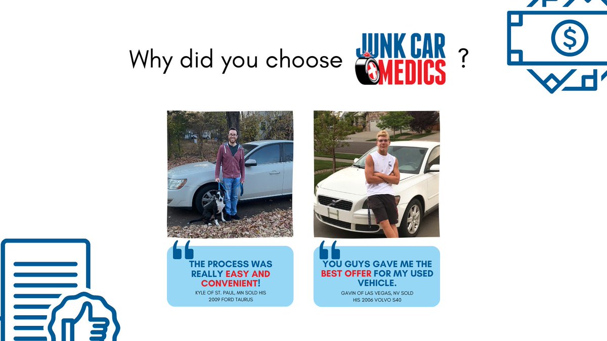 Ready to part ways with your old car? 🚗 We're curious: is a swift, stress-free experience more vital for you ✅, or do you prioritize maximizing the return 💰 on your car? We're all ears! 👂#JunkCarMedics #CarSelling #CustomerExperience