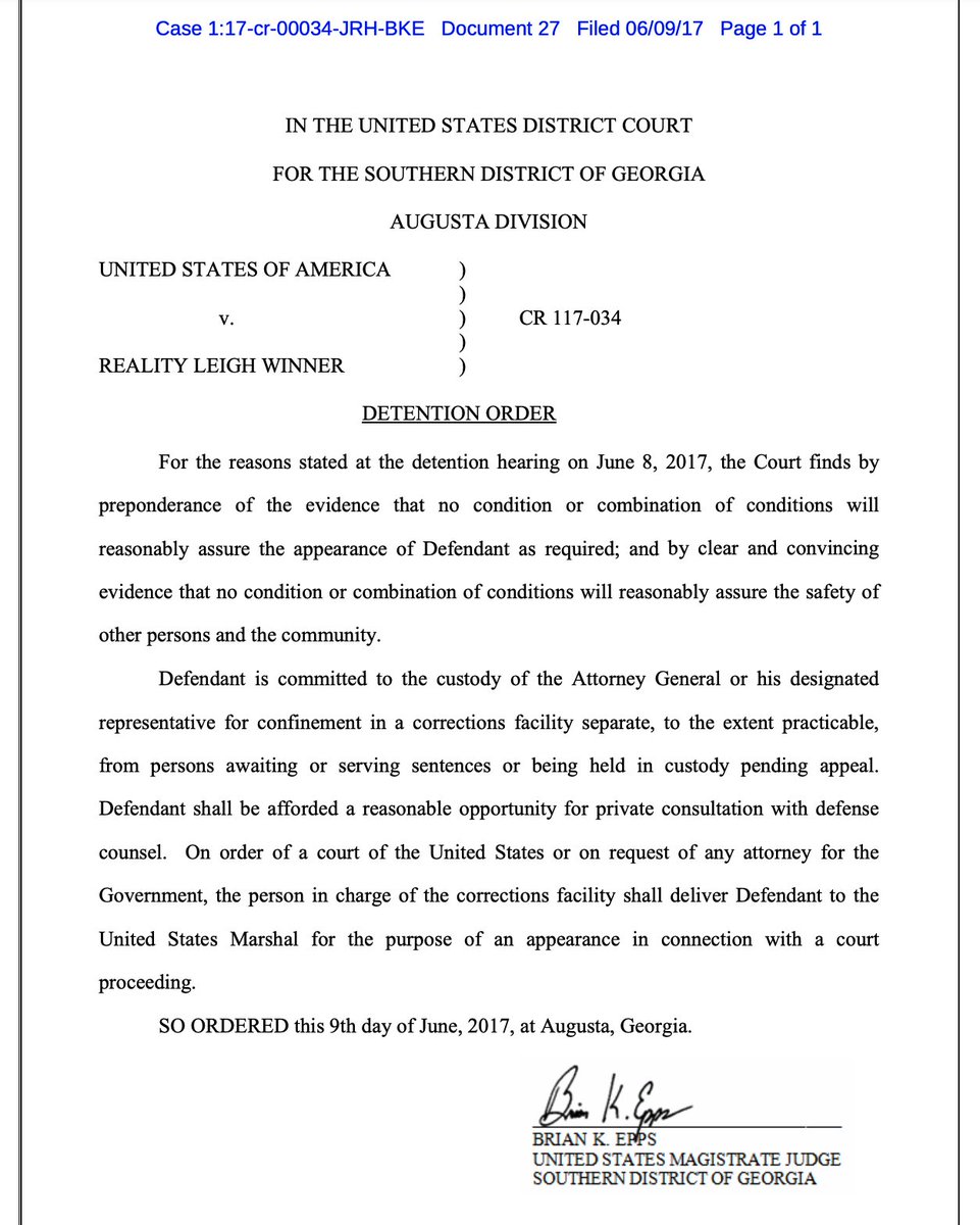 nycsouthpaw's tweet photo. Needs to be noted that Reality Winner printed and mailed one classified document and didn't spend a day out of custody for 4 years from her arrest in early June 2017. She doesn't even own a private plane and has never fomented the bloody sacking of a US govt building. https://t.co/tFZn3VoU7M