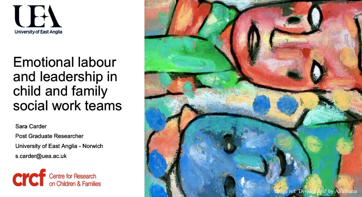 Really looking forward to presenting some of my #hybrid #ethnography findings at @JUCSWEC #jswec on Thursday! Exploring the role of #emotionallabour and #leadership in #socialwork @swkuea @uniofeastanglia #qualresearch