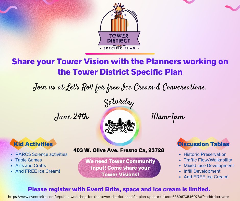 City of Fresno on Twitter " ️ Share YOUR vision for Tower District! ️