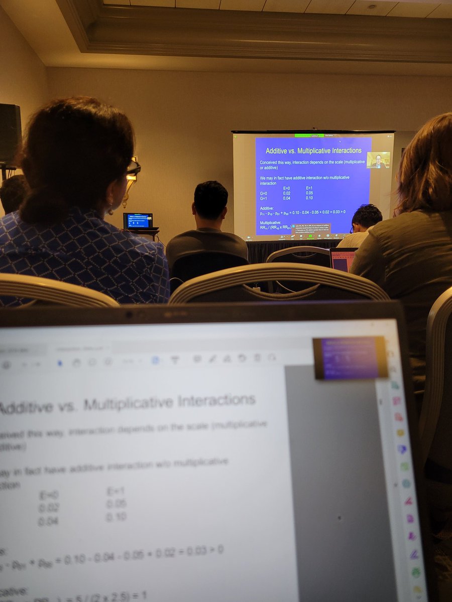 Kicking off #SER2023 in Portland, OR with a great workshop on interactions from Dr. Tyler Vanderweele!