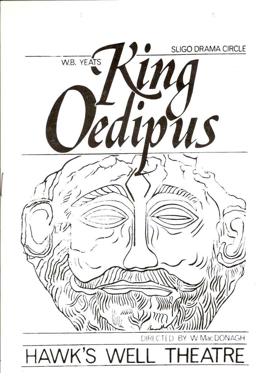 Programme from our 1989 production of 'King Oedipus' by WB Yeats #YeatsDay