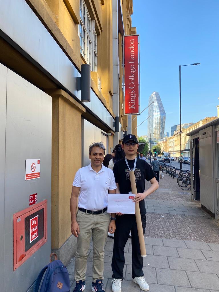 MirazRahman's tweet photo. A great ⁦@KCLcancer_pharm⁩ Postgraduate symposium for ⁦@MRahmanLab⁩ members with Madiha Chowdhury winning the best talk prize and  Peiqin Jin winning the runner up prize for poster. Congratulations Madiha and Peiqin. So proud as your supervisor!! https://t.co/vEI9wEa6FQ