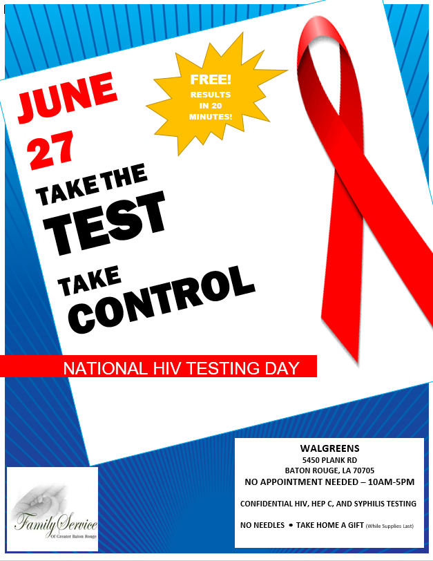 Know your status. Get Tested.