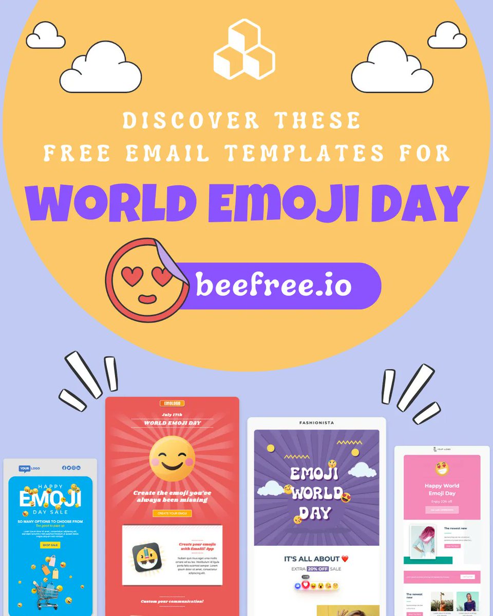 Add some fun to your email marketing with one of our #WorldEmojiDay templates!

B-list holidays allow you to stand out in a cluttered inbox while creating a fun and unexpected tie to your business.

Get our free collection of Emoji Day templates here: bit.ly/3P8IeuA