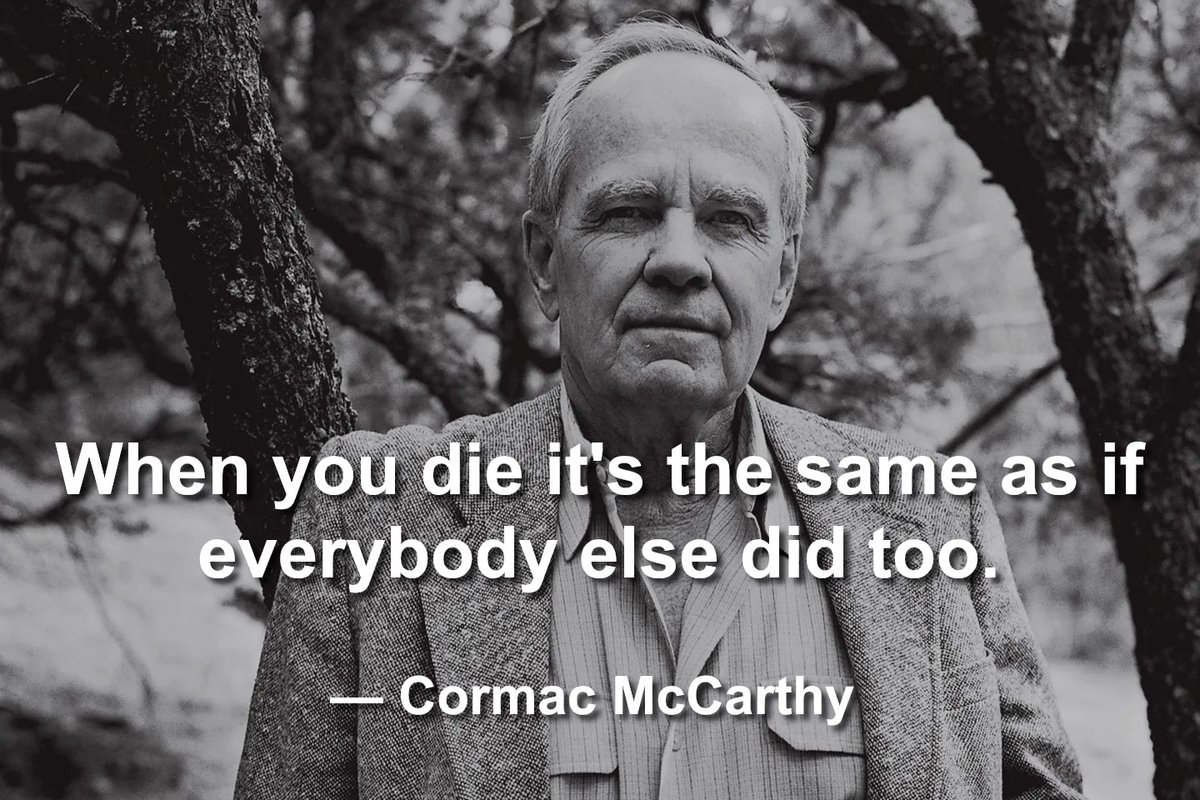 Cormac McCarthy, RIP. Guilty confession: While I have read McCarthy interviews and excerpts, and have liked the movie adaptations, and have felt a really powerful resonance, I've never actually read one of his books. Seeking advice. Which one to start with?
