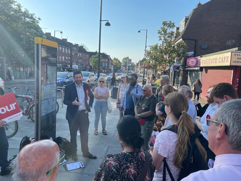 JimfromOldham's tweet image. Out on the @UKLabour doorstep in Uxbridge and South Ruislip today with @dannybeales who would make such a great MP.

After 13 years of Tory failure, the people are demanding change. #VoteLabour