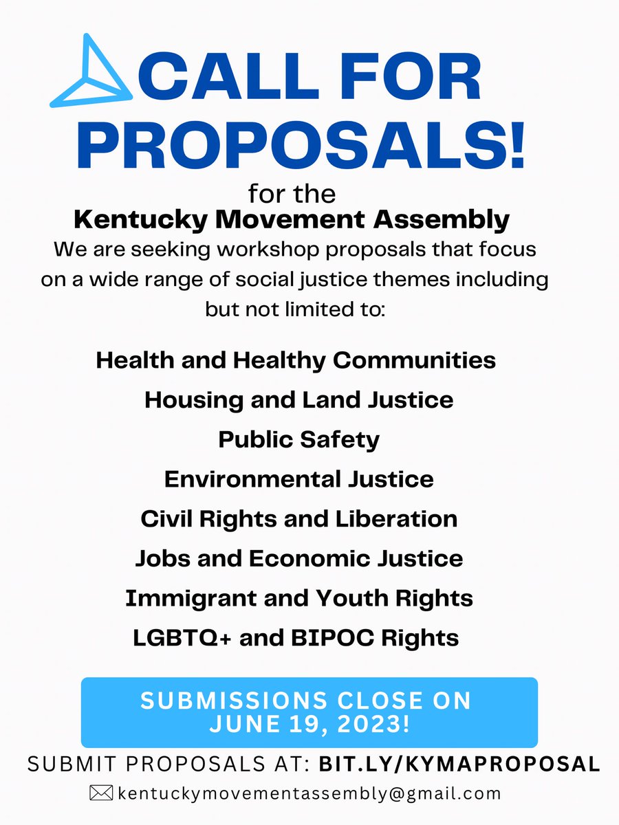 _FJAN_'s tweet photo. The countdown is on! There is one week left to submit proposals for the Kentucky Movement Assembly! Submit a workshop proposal today ➡️ https://t.co/PTVzZd3rO6 https://t.co/ZjbxdkCSK7