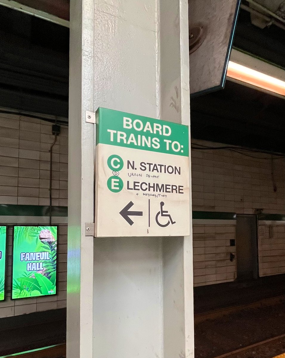 beautiful new signage from the mbta to reflect the new stations