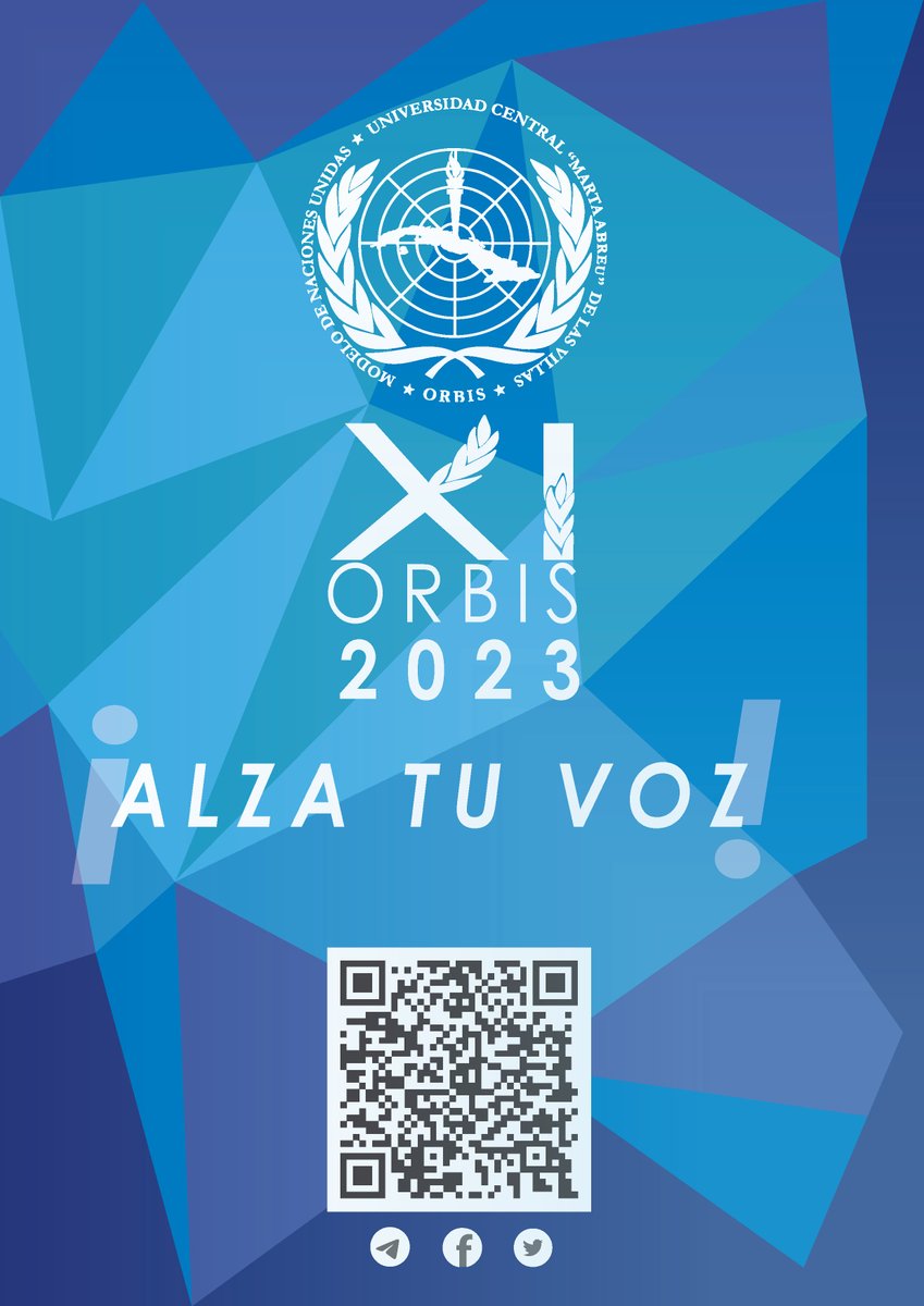 👔🌎🎙️ #AlmaMaterComparte la convocatoria a Orbis 2023

🧡 Como cada año, la @UCLVCU, la Asociación Cubana de las Naciones Unidas, la Facultad de Ciencias Sociales de la UCLV y la @FeuCuba, convocan a una nueva edición de Orbis, Modelo de Naciones Unidas de esta universidad.